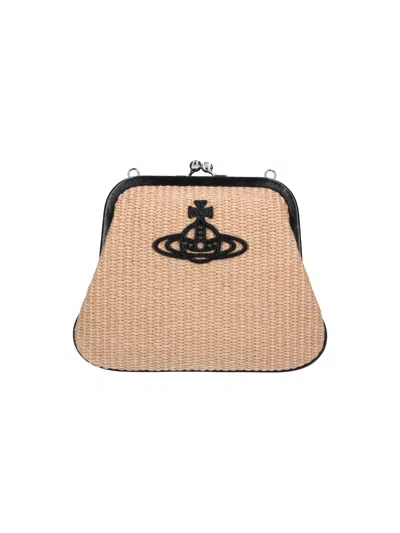 Vivienne Westwood Shoulder Bag Logo In Brown
