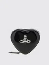 Vivienne Westwood Heart Shape Cross-body Bag With Adjustable Strap In Black