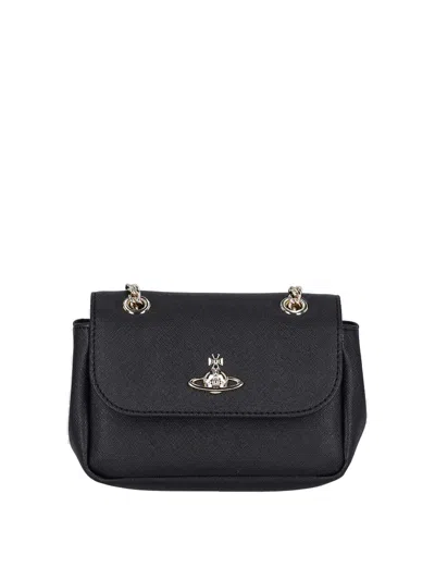 Vivienne Westwood Shoulder Bag With Chain In Black