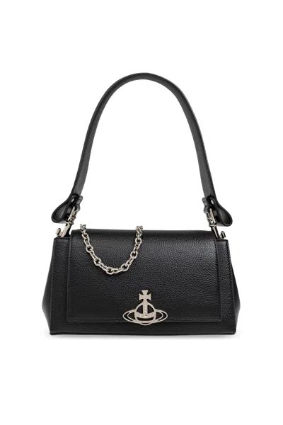 Vivienne Westwood Shoulder Bag With Logo In Black