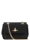 Vivienne Westwood Black Synthetic Leather Shoulder Bag In Black