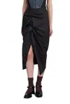 Vivienne Westwood Pinstriped Wool And Cotton Midi Skirt In Brown
