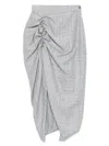 Vivienne Westwood Mens Multi Side Panther Check Wool-linen Blend Midi Skirt In Blue