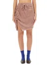 Vivienne Westwood Asymmetric Hem Drawstring Waist Skirt In Pink