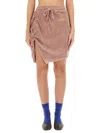 Vivienne Westwood Asymmetric Hem Drawstring Waist Skirt In Brown