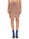 Vivienne Westwood Asymmetric Hem Drawstring Waist Skirt In Pink