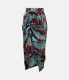 Vivienne Westwood Panther Tartan Gathered Midi Skirt In Multi-tartan