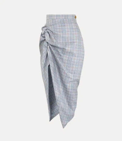 Vivienne Westwood Side Panther Skirt Prince Of Wales 48 Women In Gray