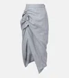 Vivienne Westwood Mens Multi Side Panther Check Wool-linen Blend Midi Skirt In Multicolor