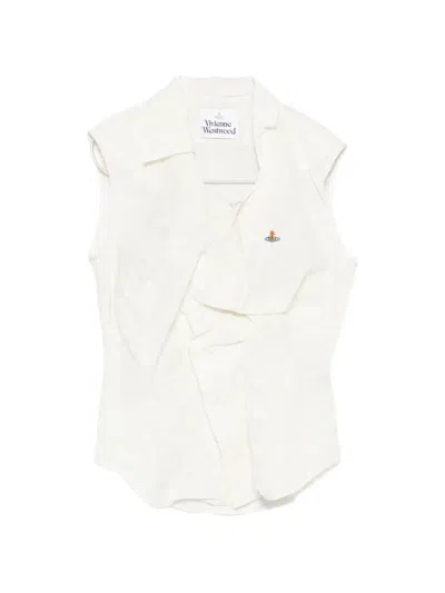 Vivienne Westwood Signature Orb Logo Shirt In Neutral
