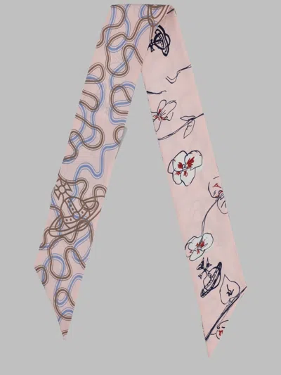 Vivienne Westwood Silk Foulard For Women - Ss26 Collection In Neutral