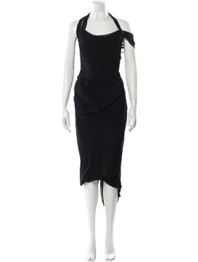 Pre-owned Vivienne Westwood Silk Long Dress In Black