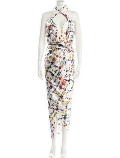 Pre-owned Vivienne Westwood Silk Long Dress In White