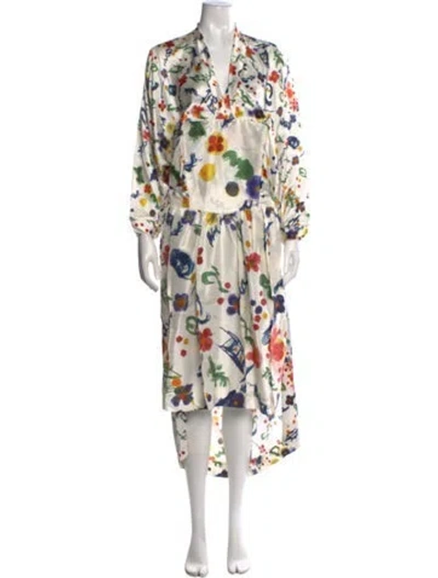 Pre-owned Vivienne Westwood Silk Midi Length Dress In Multi