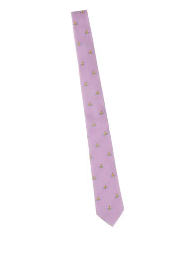 Vivienne Westwood Silk Tie In Pink