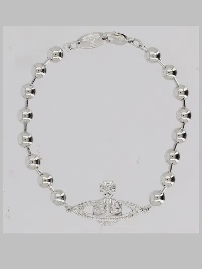 Vivienne Westwood Thames Orb Bracelet In Silver