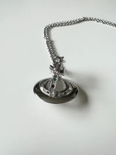 Pre-owned Vivienne Westwood Silver 3d Orb Necklace