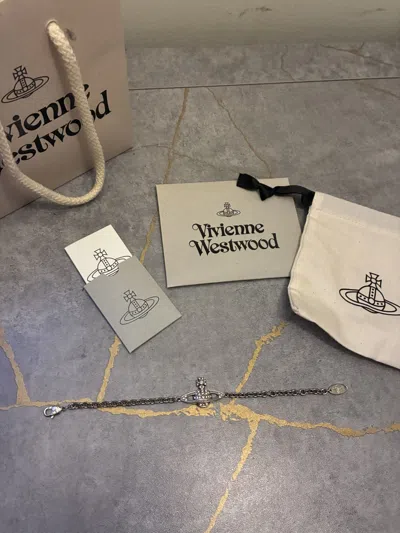 Pre-owned Vivienne Westwood Silver & Crystal Orb Bracelet