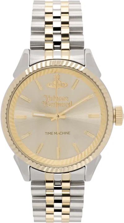 Vivienne Westwood Silver & Gold Seymour Watch In Gold & Silver