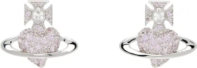 Vivienne Westwood Silver & Purple Agnatha Earrings In P621 Platinum/lila