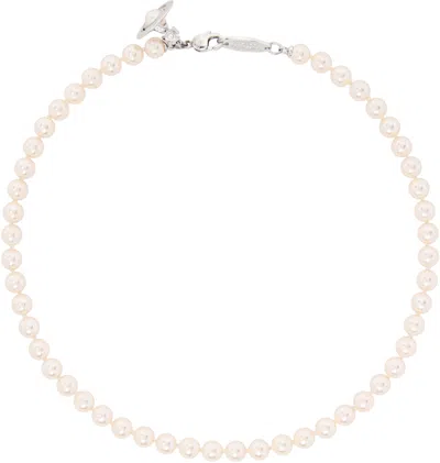 Vivienne Westwood Silver & White Simonetta Pearl Necklace