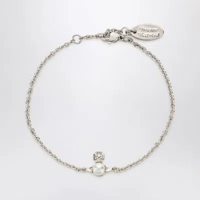 Vivienne Westwood Silver Balbina Bracelet With Pearl