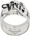 Vivienne Westwood Silver Belt Ring In 221-01p107-p107cn