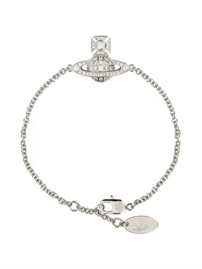 Vivienne Westwood Silver Carmela Bas Relief Chain Bracelet In Metallic