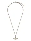 Vivienne Westwood Silver-colored Necklace With Orb Pendant In Brass Woman In White