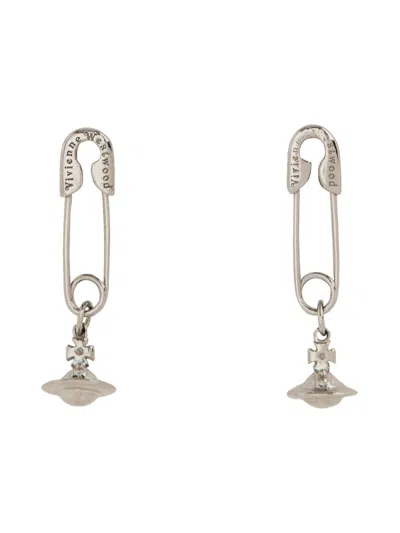 Vivienne Westwood Silver Contemporary Design Earring In Metallic