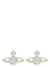 Vivienne Westwood Silver Crystal Embellished Earrings In Silver