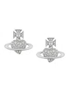 Vivienne Westwood Silver Crystal Embellishments Earrings In Metallic