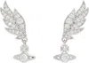 Vivienne Westwood Silver Dawna Earrings In P102 Platinum/whit