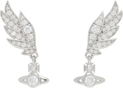 Vivienne Westwood Silver Dawna Earrings In P102 Platinum/whit