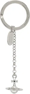 Vivienne Westwood Silver Hanging Orb Keychain In P404 Silver