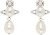 Vivienne Westwood Silver Inass Earrings In P103 Platinum/crea
