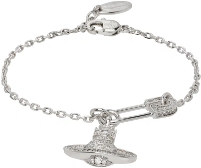 Vivienne Westwood Silver Lucrece Bracelet In Platinum