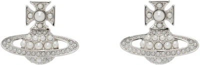 Vivienne Westwood Silver Luzia Bas Relief Earrings In Metallic