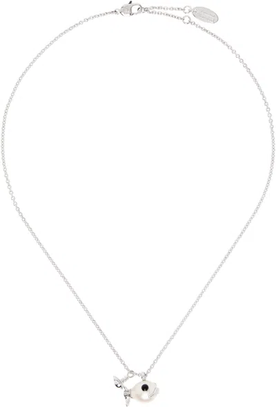 Vivienne Westwood Silver Luzie Pendant Necklace In Ss25-p601