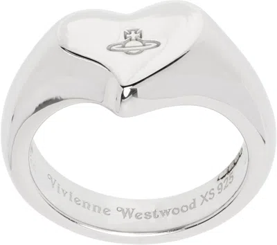 Vivienne Westwood Silver Marybelle Ring In Rhodium (925)