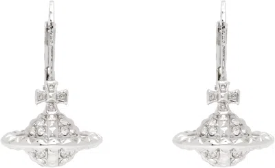 Vivienne Westwood Silver Mayfair Small Orb Earrings In Aw24-w110