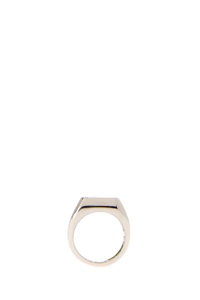 Vivienne Westwood Silver Metal Carlo Ring In Metallic