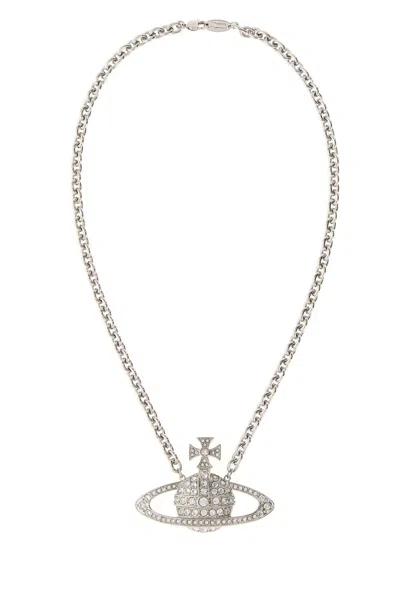 Vivienne Westwood Silver Metal Necklace 49 Cm
