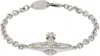 Vivienne Westwood Silver Mini Bas Relief Chain Bracelet In Platinum