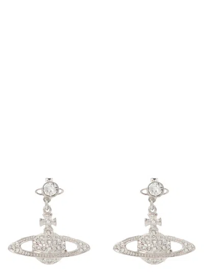 Vivienne Westwood Silver Mini Bas Relief Drop Earrings