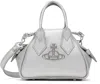 Vivienne Westwood Silver Mini Yasmine Bag In Silver