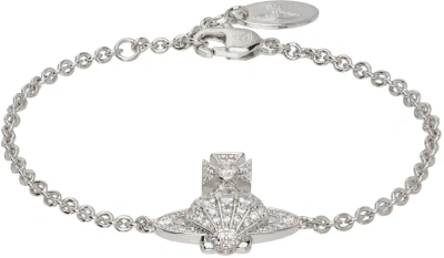 Vivienne Westwood Silver Natalina Bracelet In Platinum