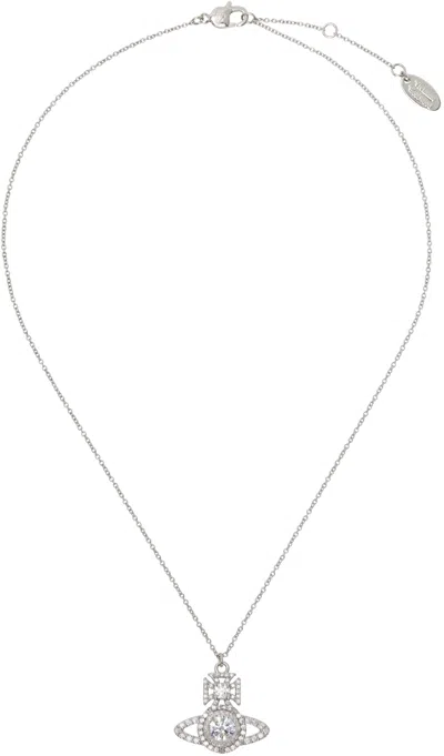 Vivienne Westwood Silver Norabelle Pendant Necklace In Platinum