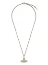 Vivienne Westwood Silver Orb Pendant Necklace In Brown