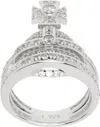 Vivienne Westwood Logo Pattern Ring In P102 Platinum/whit